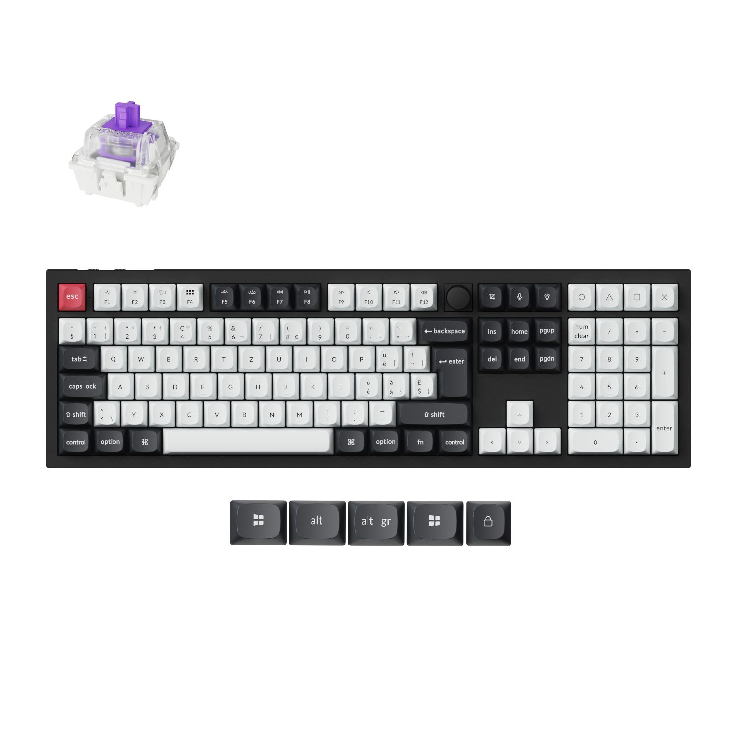 Q6H-M1_Keychron-Q6-HE-QMK-Full-size-Wireless-Custom-Mechanical-Keyboard-Nebula-Switch-–-Carbon-Black_wr_01a