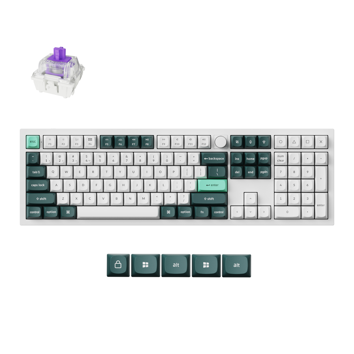 Q6H-P1_Keychron-Q6-HE-QMK-Full-size-Wireless-Custom-Mechanical-Keyboard-Nebula-Switch-–-Shell-White_wr_01a