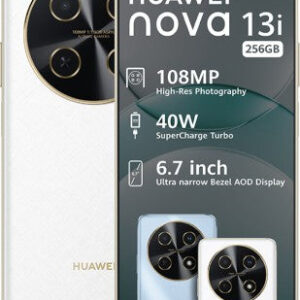 Huawei Nova 13i 4G Dual Sim 256GB (White, 256 GB) (8 GB RAM)