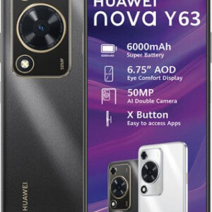 Huawei Nova Y63 4G Dual Sim 128GB (Black, 128 GB) (4 GB RAM)