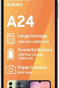 Samsung Galaxy A24 (Black, 128 GB) (4 GB RAM)