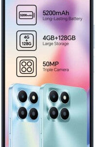 Honor X6A (Sky Silver, 128 GB)