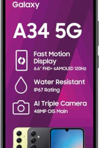 Samsung Galaxy A34 5G (Awesome Graphite, 128 GB) (6 GB RAM)
