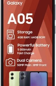 Samsung Galaxy A05 (Black, 64 GB) (4 GB RAM)