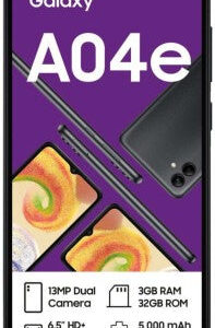 Samsung Galaxy A04E (Black, 32 GB) (3 GB RAM)