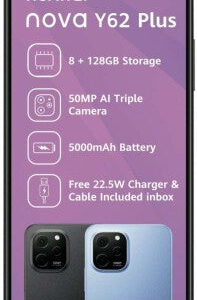 Huawei Nova Y62 Plus (Black, 128 GB)