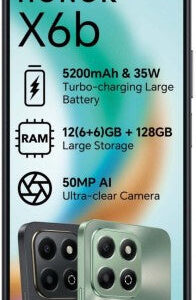 Honor X6b 4G DS (Green, 128 GB) (6 GB RAM)