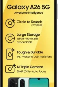 Samsung Galaxy A26 5G (Light Green, 128 GB) (6 GB RAM)