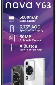 Huawei Nova Y63 (Black, 128 GB) (6 GB RAM)