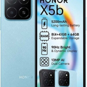 Honor X5b 4G Dual Sim 64GB (Blue, 64 GB) (8 GB RAM)
